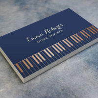 Music Teacher Piano Keys Navy Blue & Gold
