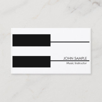 Music Teacher Piano Lessons Instructor Business Card