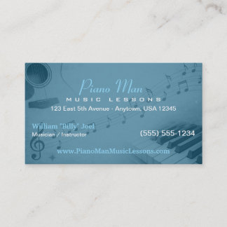 Music Teacher | Private Music Lessons Business Card