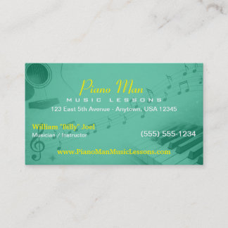 Music Teacher | Private Music Lessons Business Card