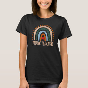 Music Teacher Rainbow Appreciation Day Hello Back  T-Shirt