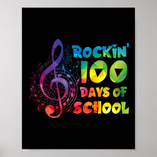 Music Teacher -rockin 100 Days Of School Music Key Poster