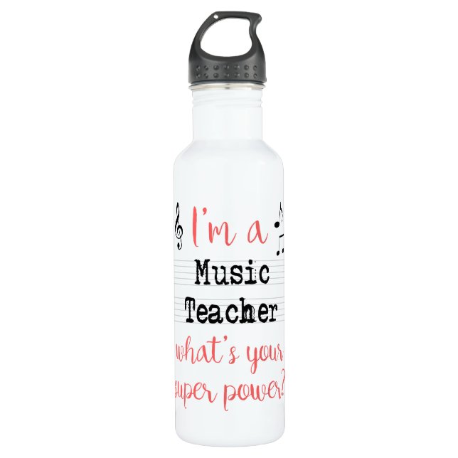 Music Teacher Super Power Bottle (Front)
