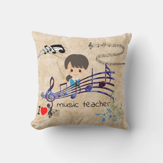 Music Teacher***Throw Pillow (Front)