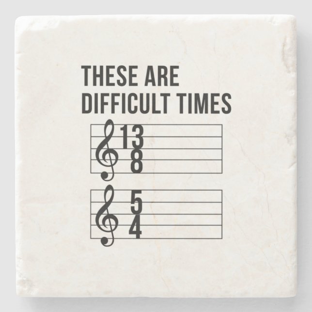 Music Teacher Times Stone Coaster (Front)