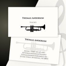 Music Teacher Trumpet Minimalist Monochrome