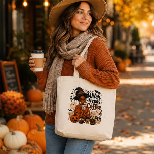 Music Teacher Witch Needs Coffee Tote Bag