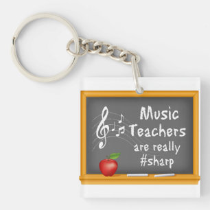 Music Teachers are Really # Sharp Keychain