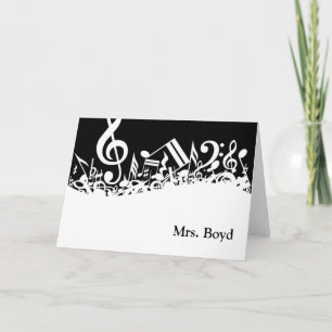 MUSIC TEACHER'S Customizable Note Cards
