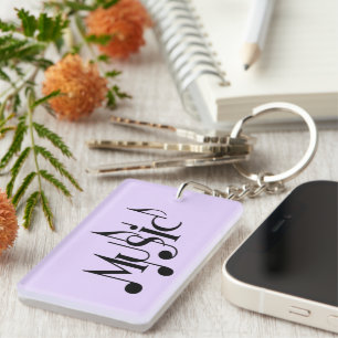 Music Text Keychain
