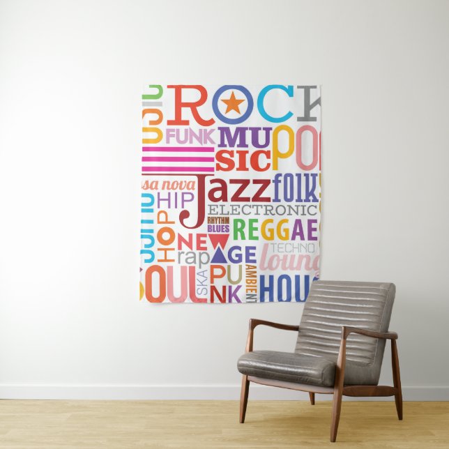 Music Text Styles Tapestry (In Situ)