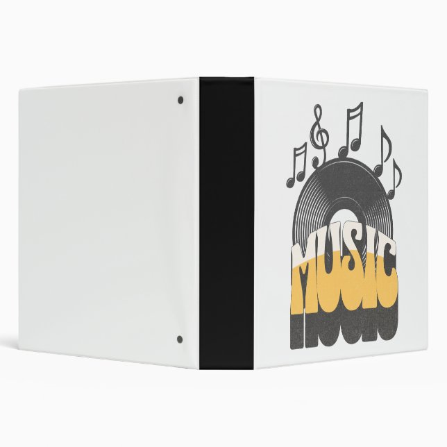 Music text with vinyl record binder (Background)