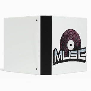 Music text with vinyl record binder