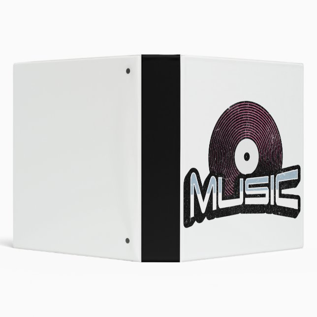 Music text with vinyl record binder (Background)