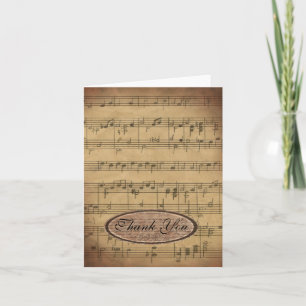 Music Thank you Note Card