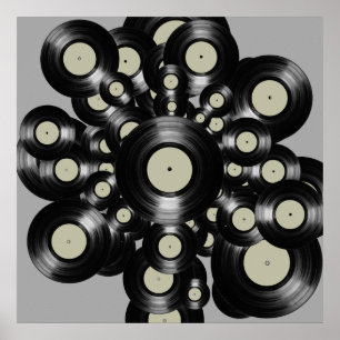 music theme decor vinyl records