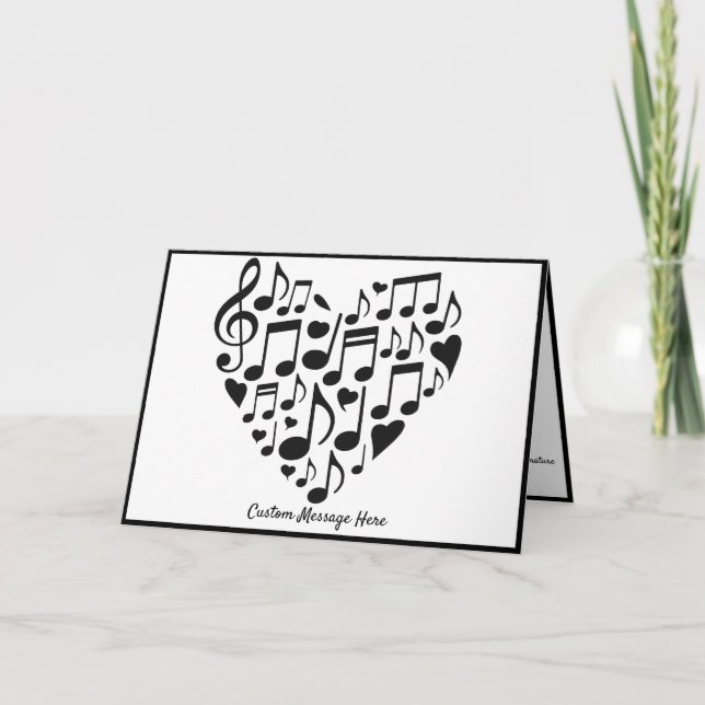Music Theme Musical Notes Heart Personalized (Front)
