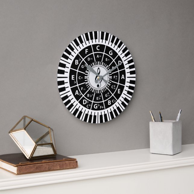 Music Themed design for the music lover Large Clock (Office)
