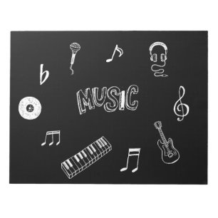 Music Themed Notebook Notepad