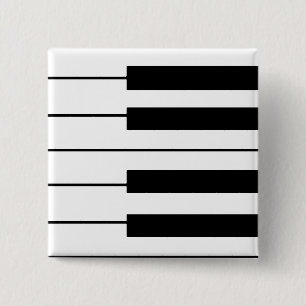 music-themed piano keys 2 inch square button