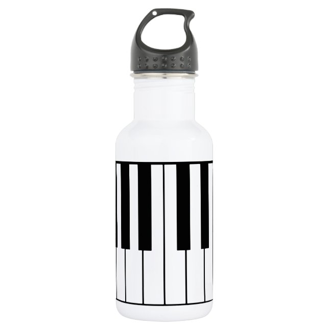 music-themed piano keys 532 ml water bottle (Front)