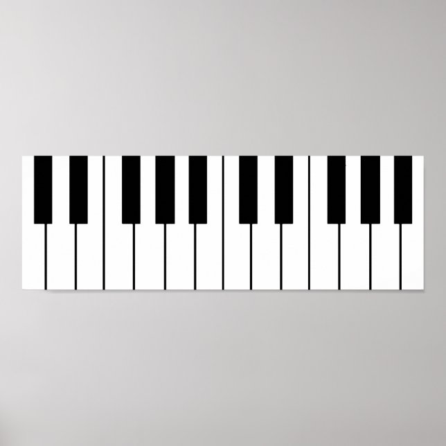 music-themed piano keys poster (Front)