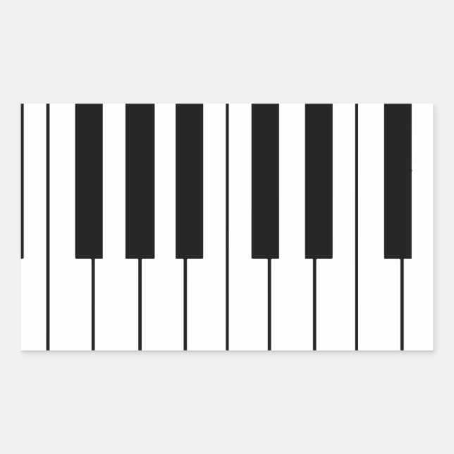 music-themed piano keys sticker (Front)