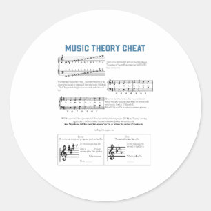 Music Theory Classic Round Sticker