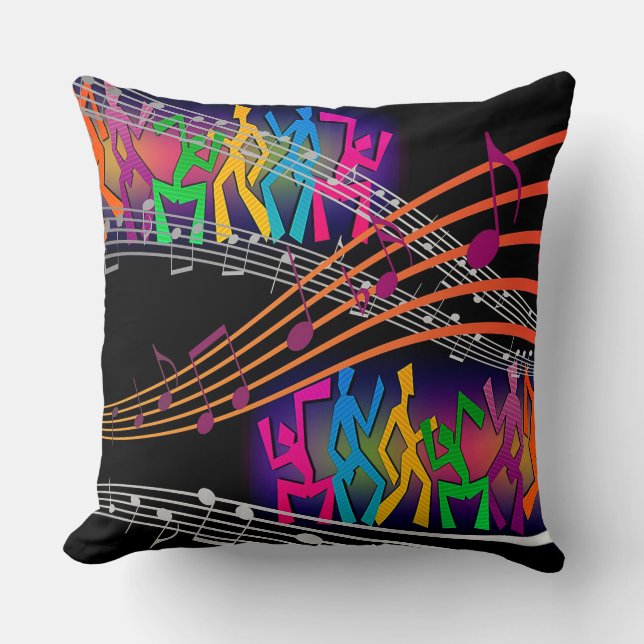 Music Throw Pillow (Front)