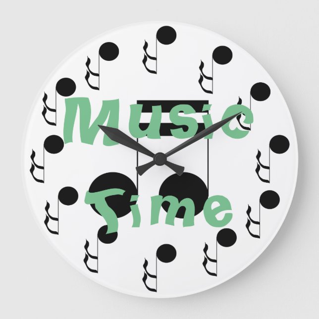 Music Time Musical Themed Decor Clock (Front)
