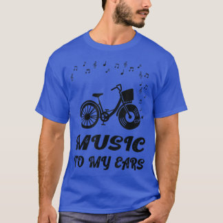Music To My Ears Record Player Biking Vinyl 1988 T-Shirt