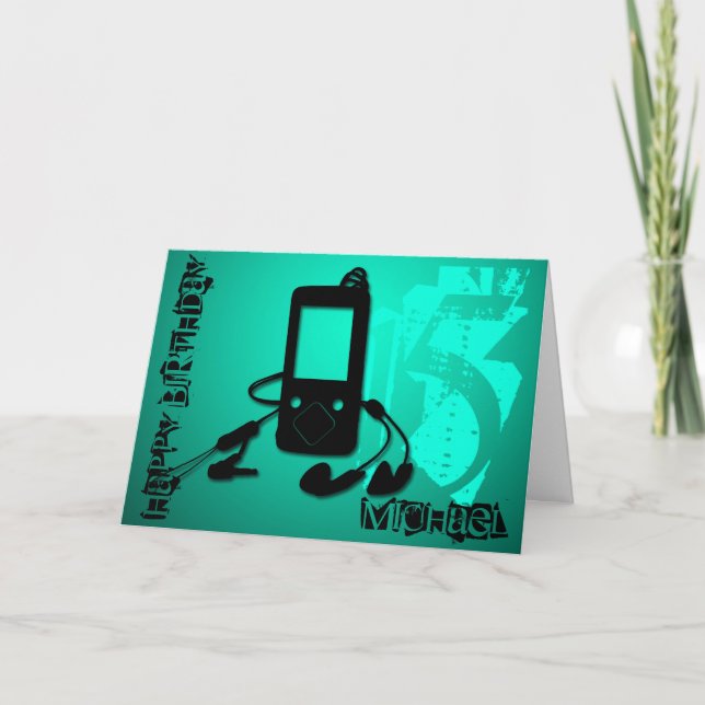 Music to the ears 15th Birthday personalized card (Front)