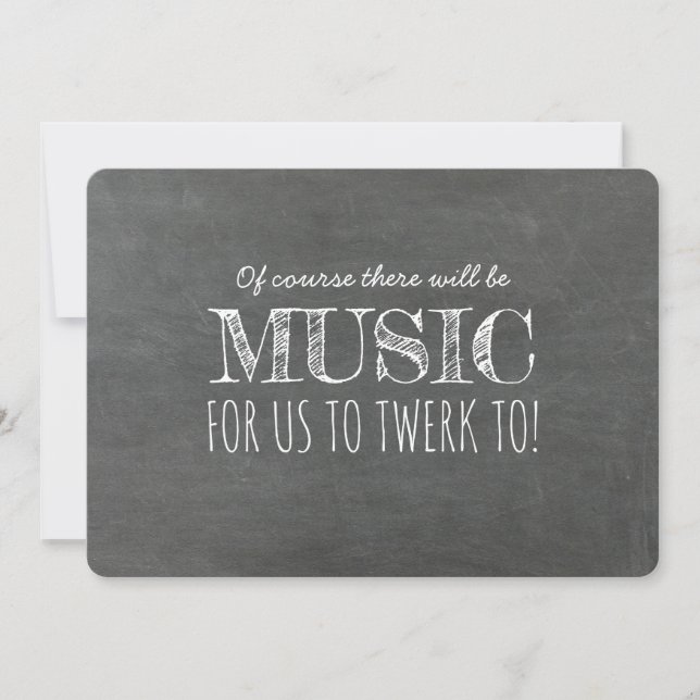 Music to Twerk Funny Bridesmaid Proposal Invitation (Front)