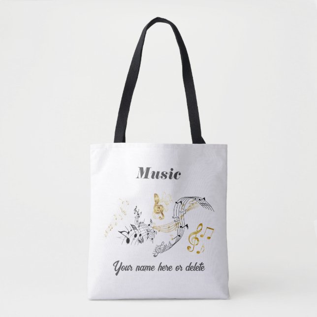 Music Tote Bag - Personalized (Front)
