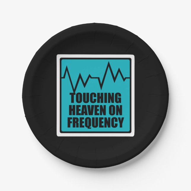 Music Touching Heaven On Frequency Paper Plate (Front)