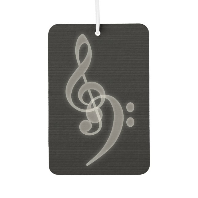 Music - Treble and Bass Clef Air Freshener (Front)