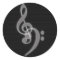 Music - Treble and Bass Clef - Round Sticker