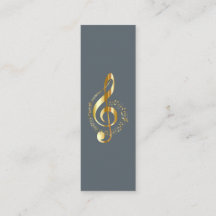 Music Treble Clef Chrome Personalized Mini