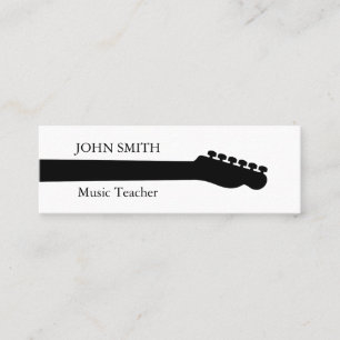 Music Treble Clef Chrome Personalized Mini Business Card