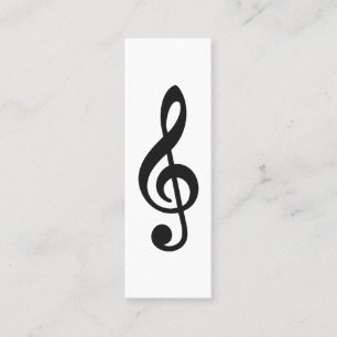 Music Treble Clef Chrome Personalized Mini Business Card