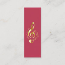 Music Treble Clef Chrome Personalized Mini