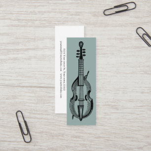 Music Treble Clef Chrome Personalized Mini Mini Bu Mini Business Card