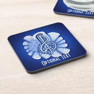 Music Treble Clef Decorative and Personalizable Coaster