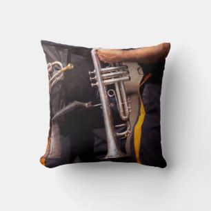 Music - Trumpet - Police marching band Throw Pillow