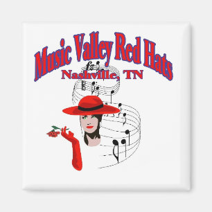 Music Valley Red Hats Magnet