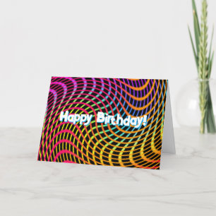 Music Vibration Colour Dancing Vibes Birthday Card