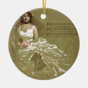 music victorian ceramic ornament