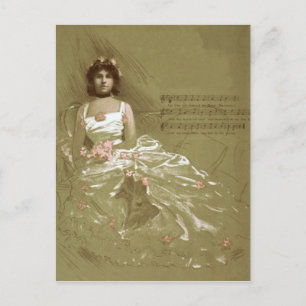 music victorian postcard