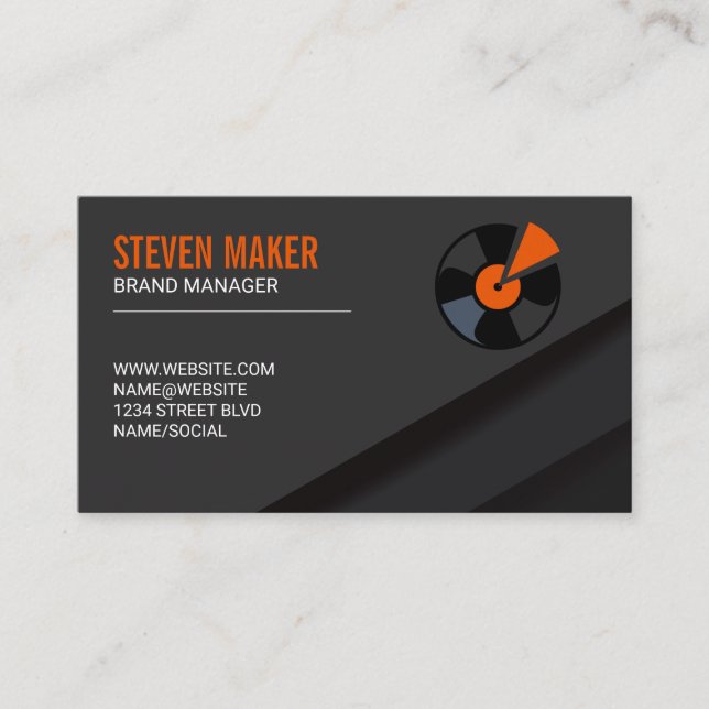 Music Vinyl Business Card (Front)