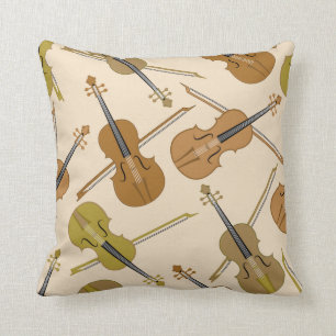 Music Violin  Instruments Decorative Throw Pillow